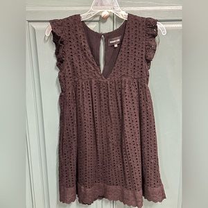 Black eyelet dress. Size XS